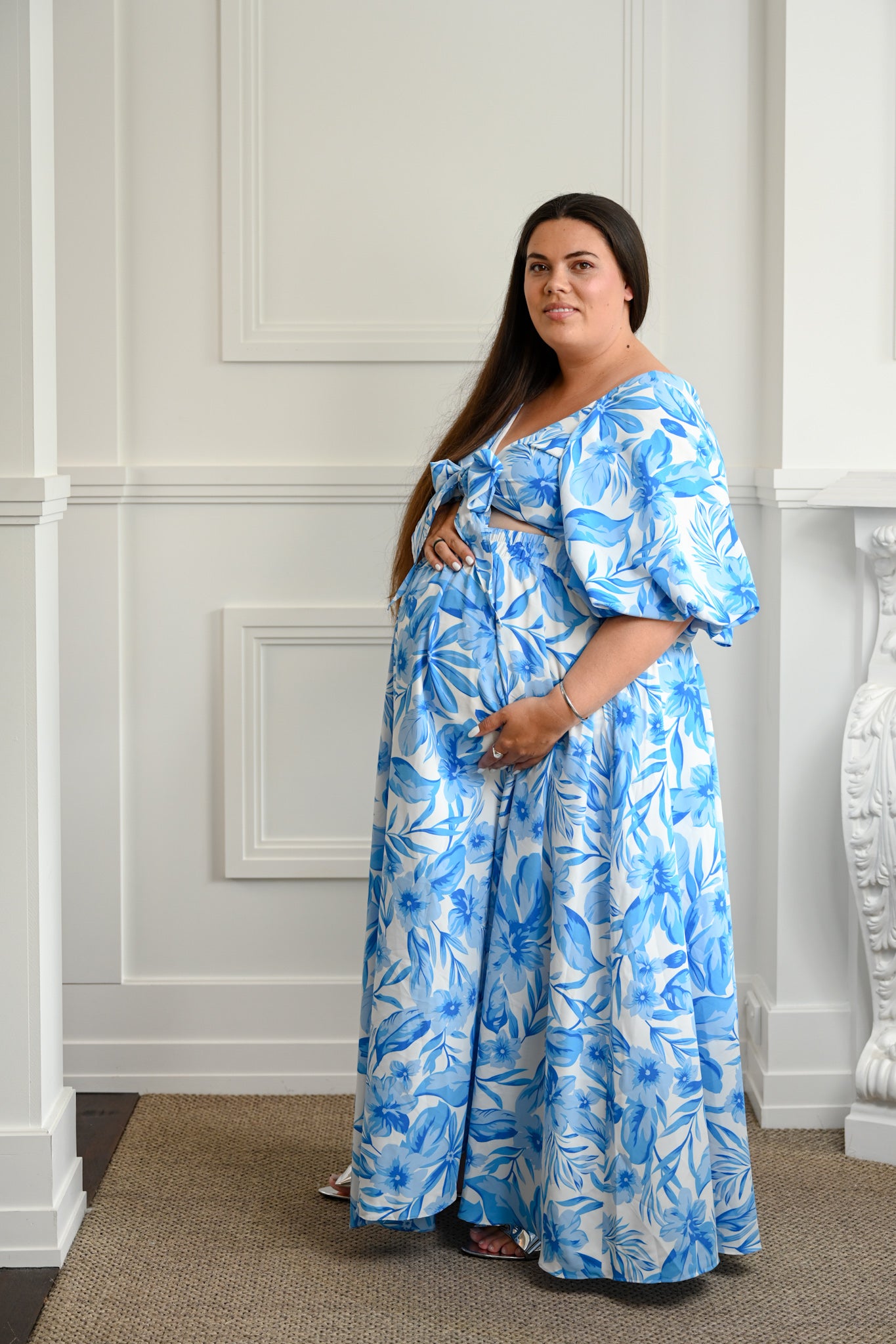 Leilani dress - ocean blue sizes 12 - 30 – Friday Flamingo