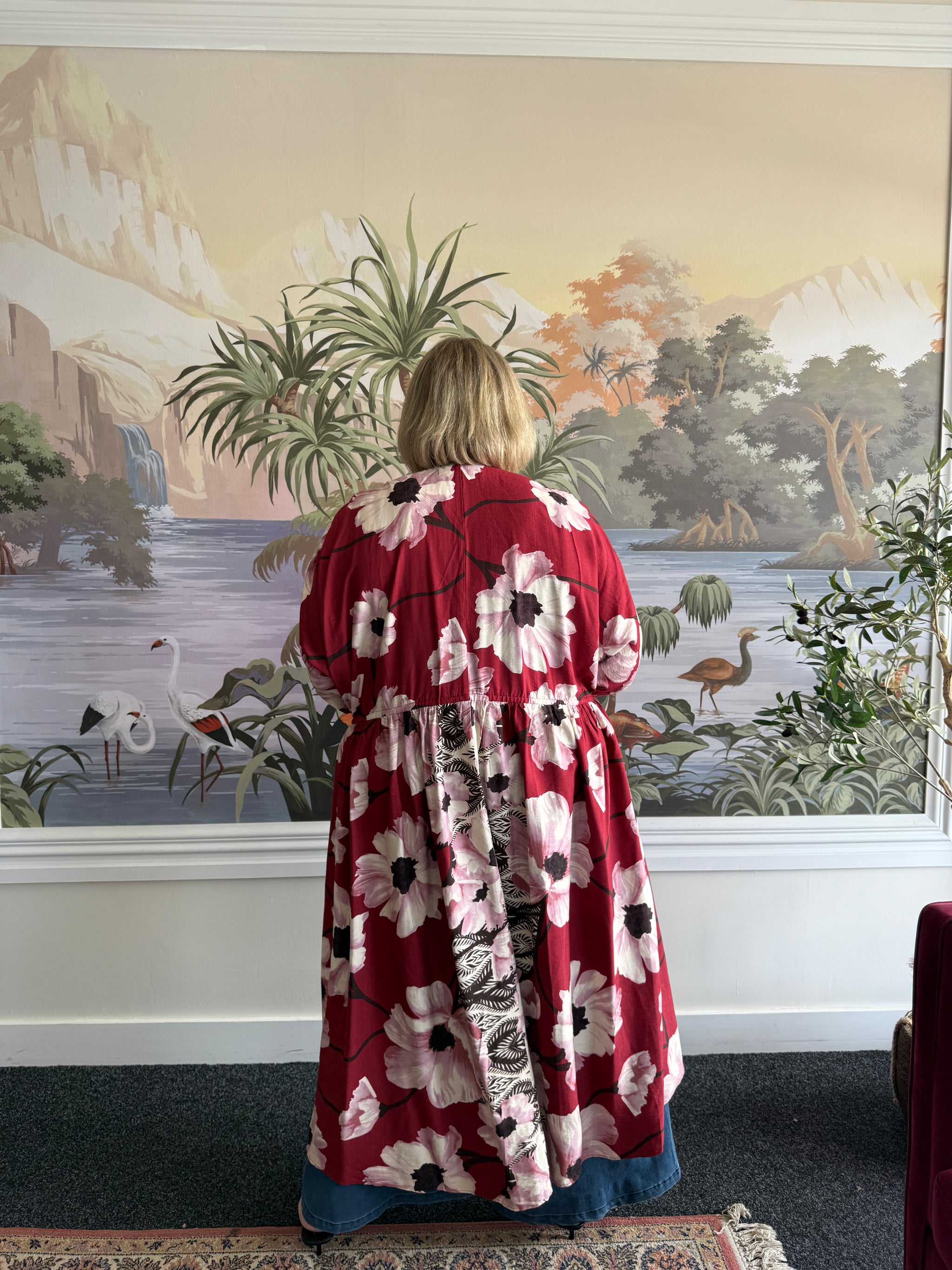 Priya Kimono - Red Bloom – Friday Flamingo