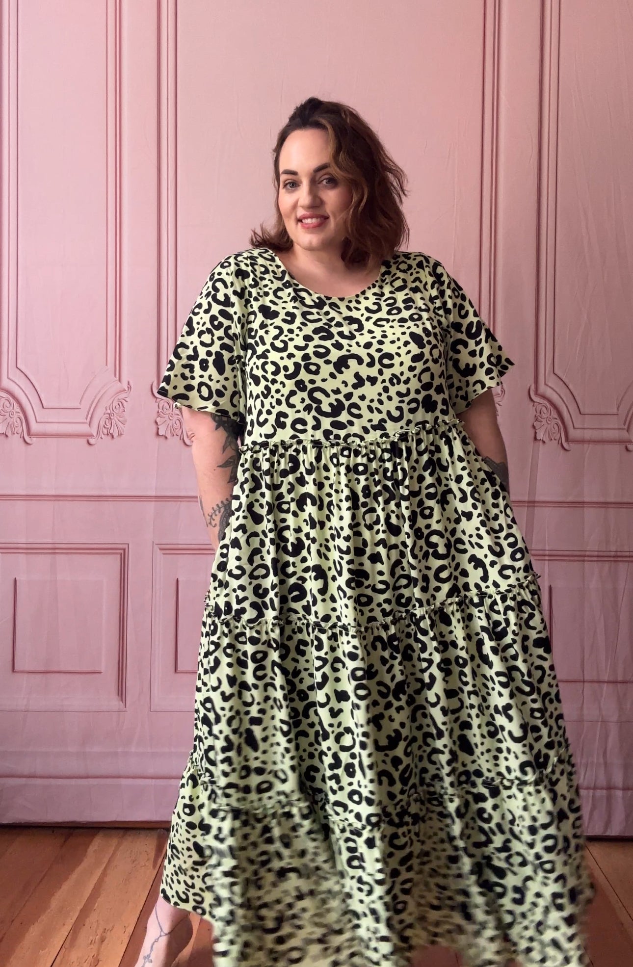 Elizabeth Dress Neon animal maxi - Main Image