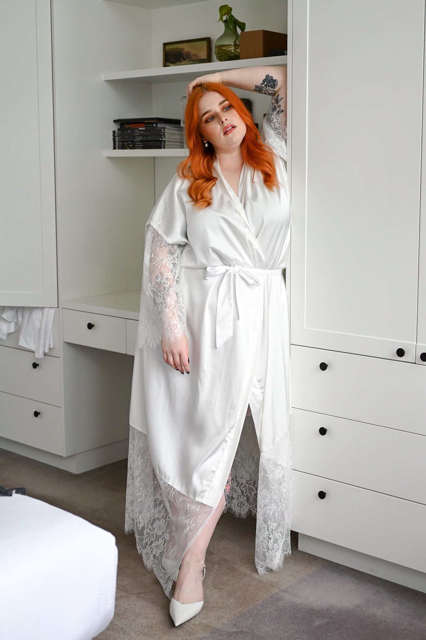 Valentina Robe Cream – Friday Flamingo - Main Image