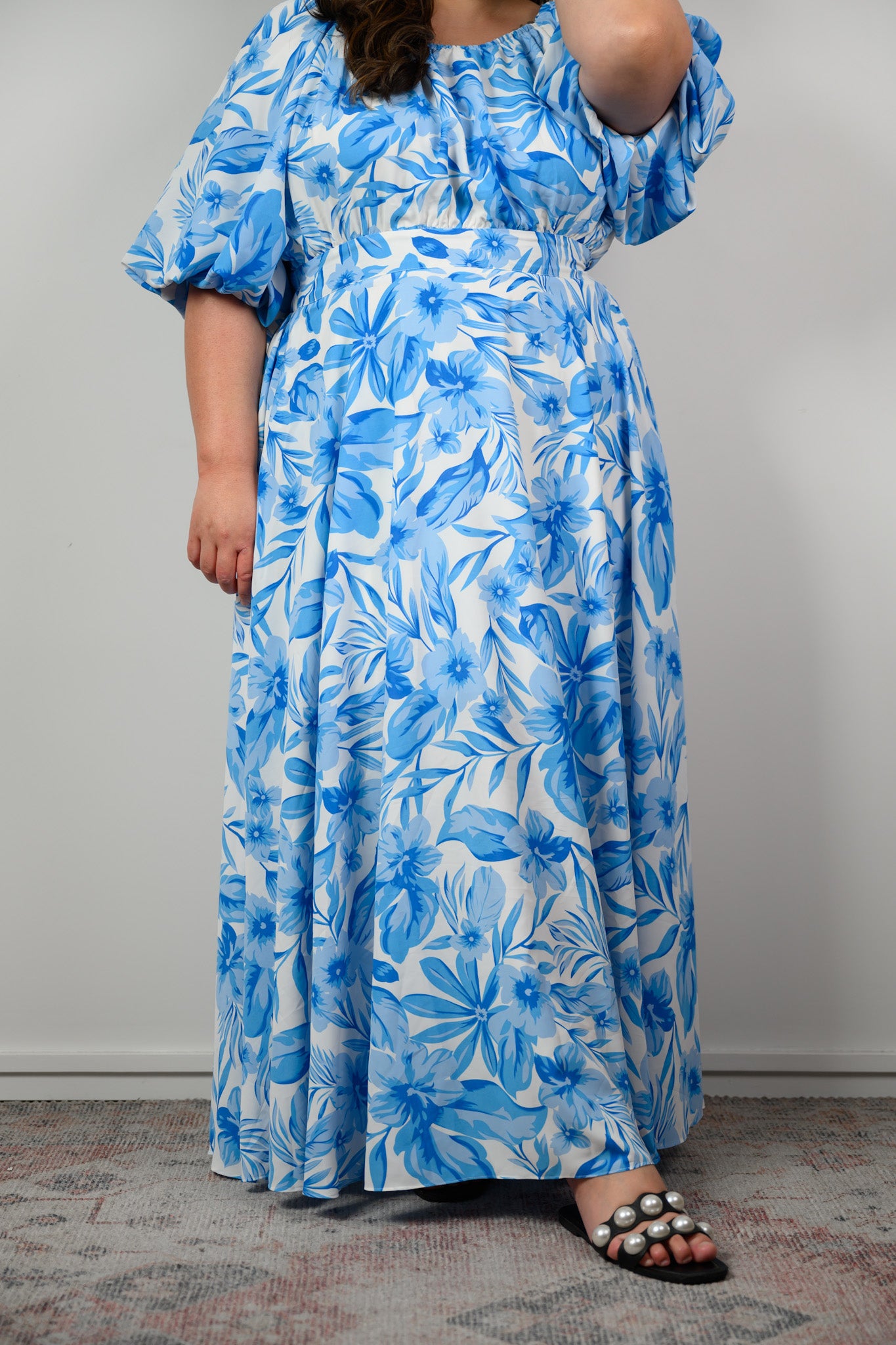 Leilani dress - ocean blue sizes 12 - 30 – Friday Flamingo
