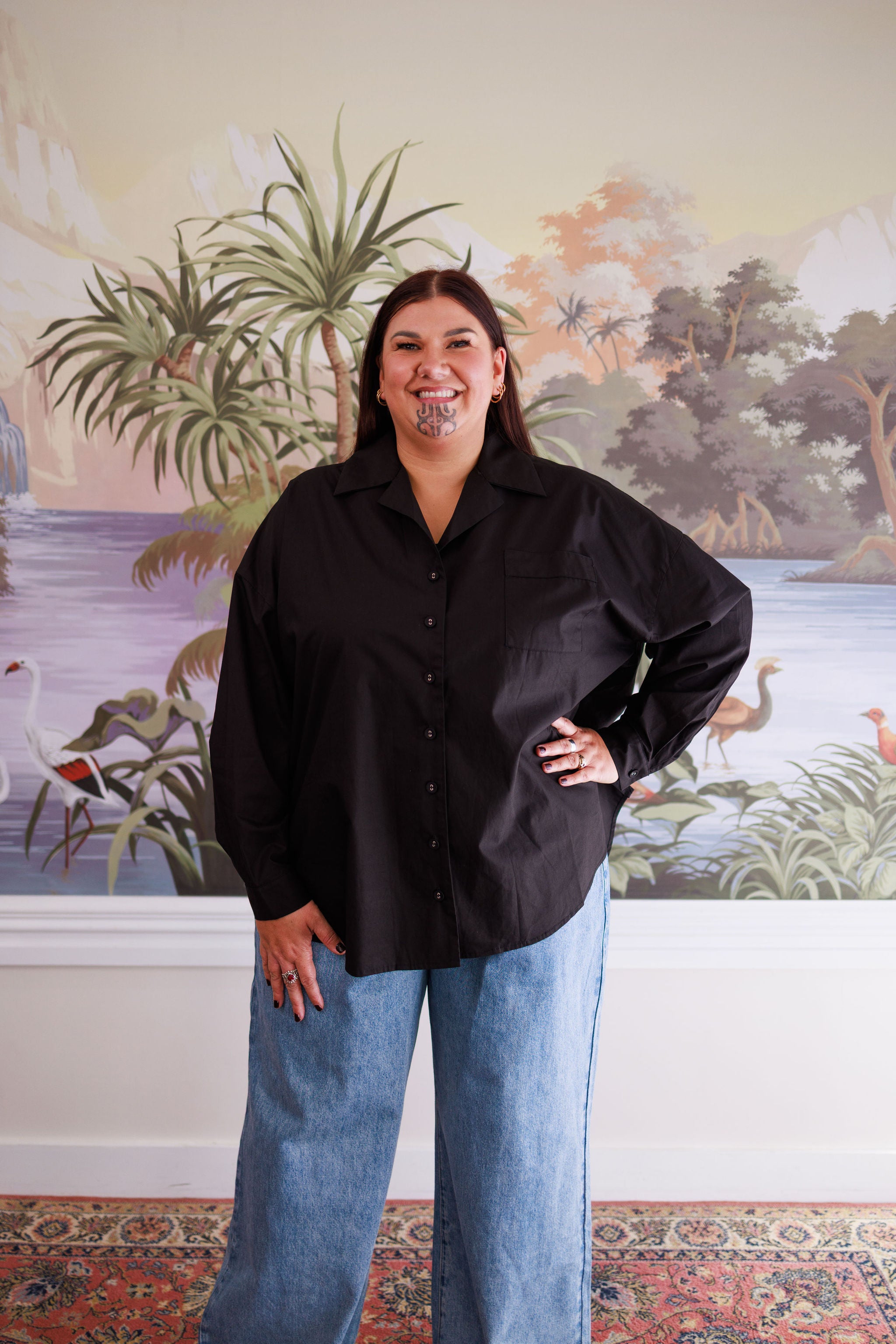 Black plus size shirt – Friday Flamingo