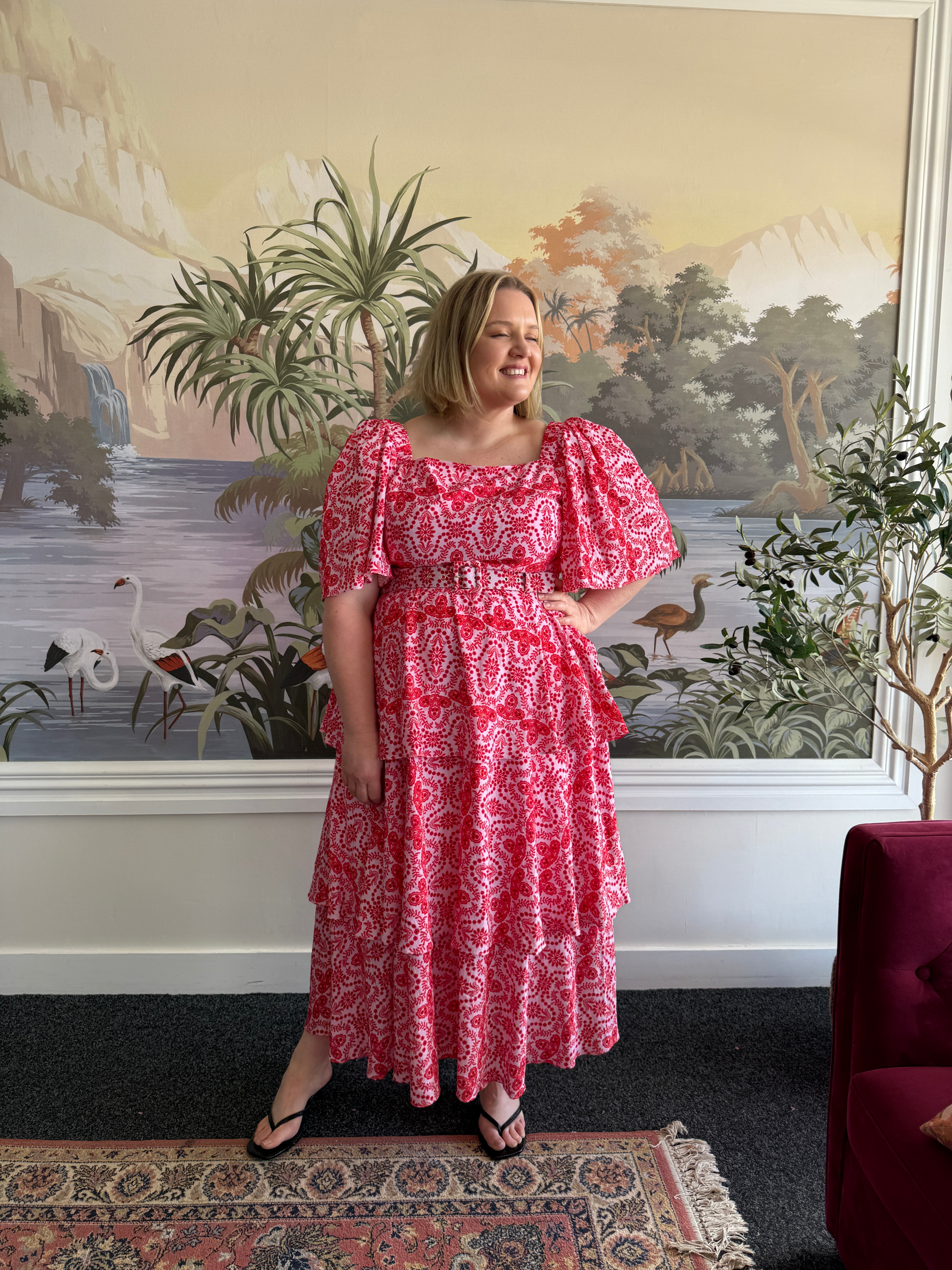 Frida Dress - Red Lace Friday Flamingo Frida Dress - Red Lace Friday Flamingo