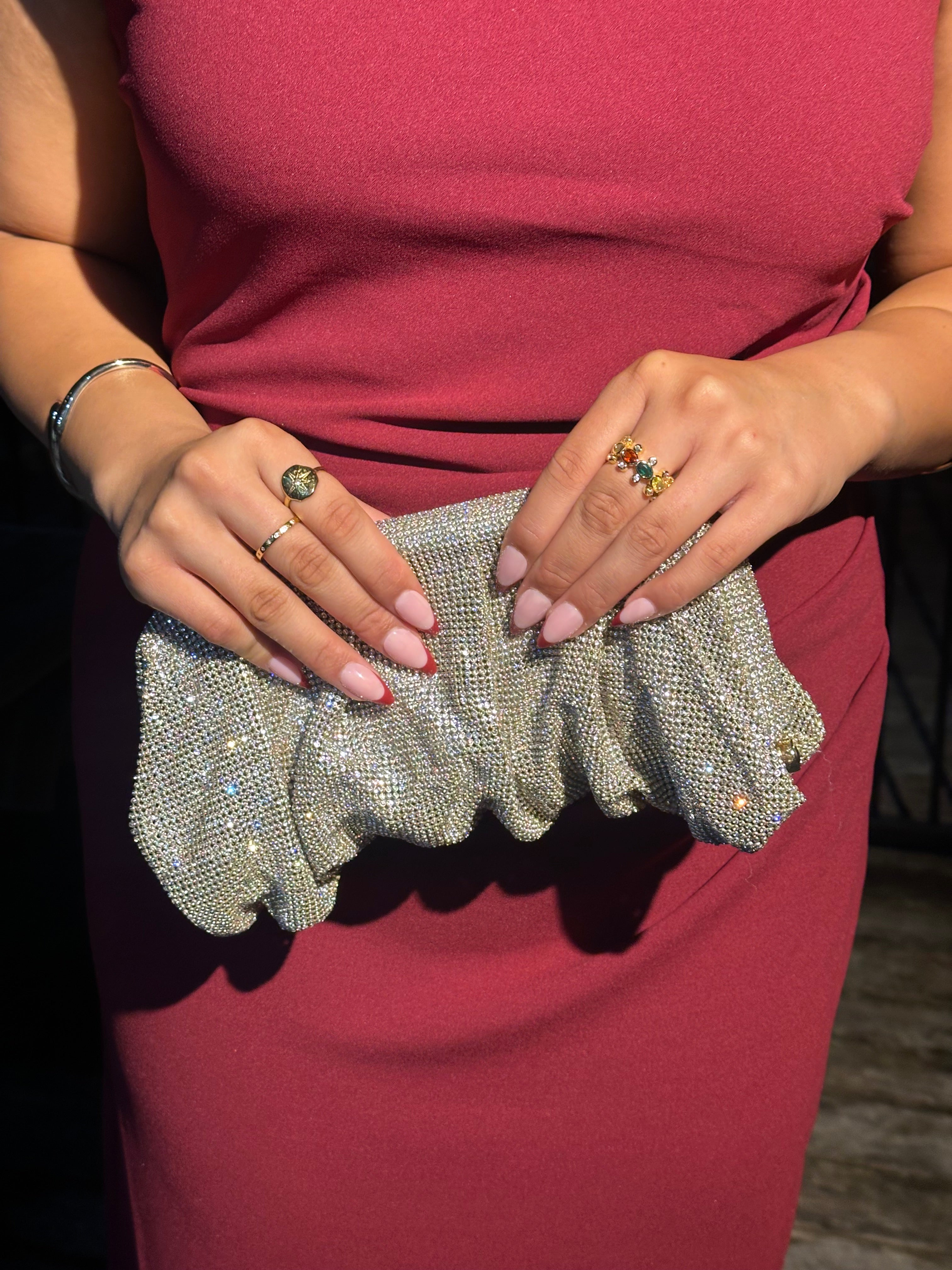 Clara clutch Bag - Silver