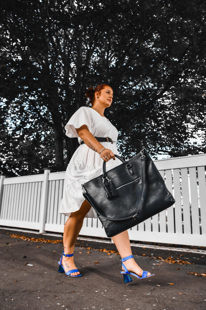 Harper Tassel Bag - Navy - Friday Flamingo 